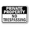 Signmission Safety Sign, 12 in Height, Aluminum, Private Prop - P P N T2 A-1218 Private Prop - P P N T2 - alternate 1
